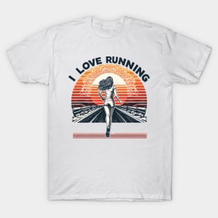 Vibrant I Love Running T-Shirt